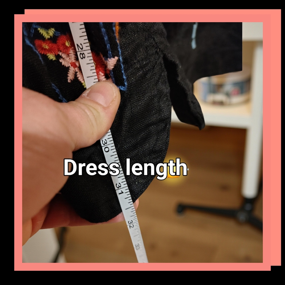 Johnny Was Black Dress with Multicolor Embroidery - Picture 5 of 7